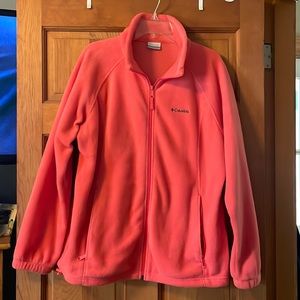 Salmon colored Columbia fleece jacket